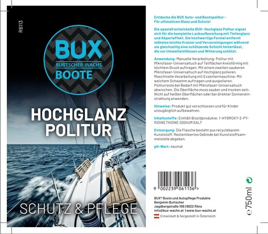 BUX Hochglanzpolitur 750ml &quot;Boote&quot;-A-Nr-K0917-02-BUX-Shop