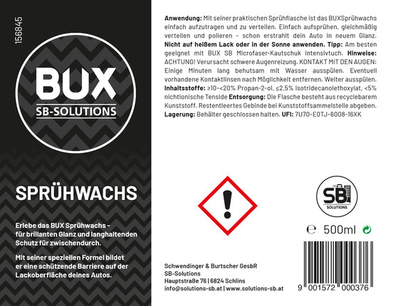 BUX Sprühwachs 500ml -A-Nr-156845-02-BUX-Shop