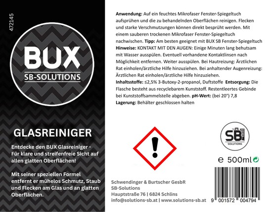 BUX Glasreiniger 500ml-A-Nr-472145-02-BUX-Shop